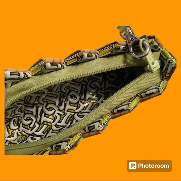 Ecoist Recycled Woven Wristlet Wallet, Top Zip. 7 inches long, 3 1/2 inch high. - Picture 2 of 2